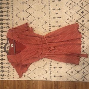 Show Me Your Mumu Silky Pink Polka Dot Dress